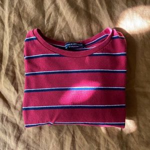 brandy melville red striped top